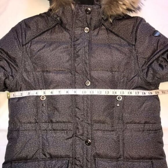 Timeless Winter Chic M-COLLECTION Fur Hooded Puffer Coat Elegant - Picture 6 of 12